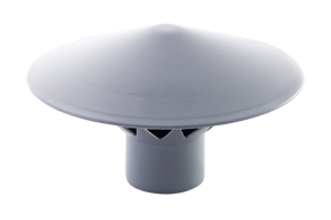 Зонт вентиляционный ВК ПП 50, короб, серый,РТП 36467 (100/1)