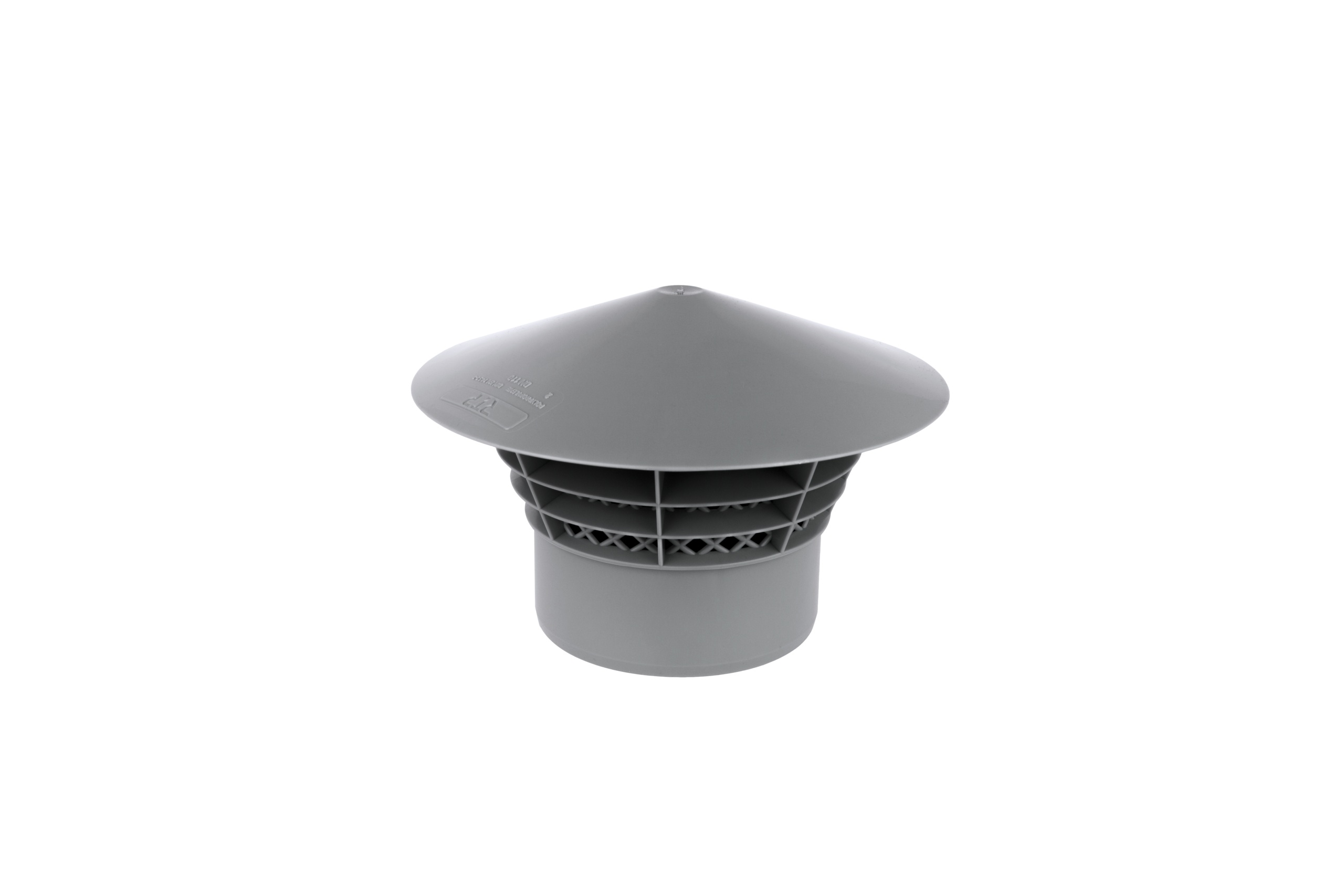 Зонт вентиляционный ВК ПП 110, короб, серый,РТП 40369 (36|1)