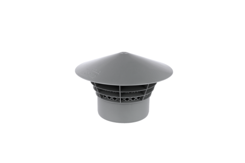 Зонт вентиляционный ВК ПП 110, короб, серый,РТП (36|1) 40369