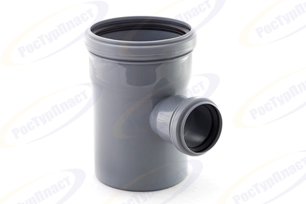 Тройник ВК ПП 110/50х87, короб, серый,РТП 36572 (54/1)