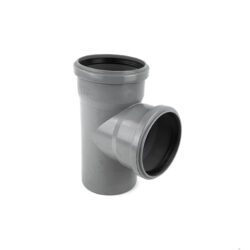 Тройник ВК ПП 110/110х87, короб, серый, РТП 36574 (32/1)