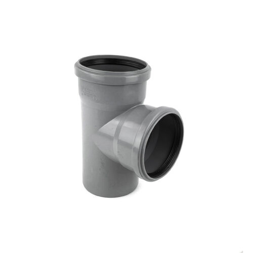 Тройник ВК ПП 110/110х87, короб, серый, РТП 36574 (32/1)
