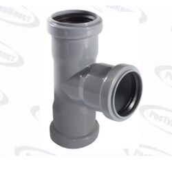 Тройник трехраструбный ВК ПП 50/50х90, короб, серый,РТП 36530 (60/1)