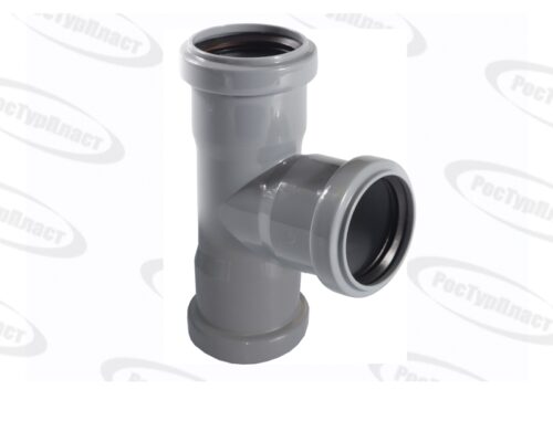 Тройник трехраструбный ВК ПП 50/50х90, короб, серый,РТП 36530 (60/1)