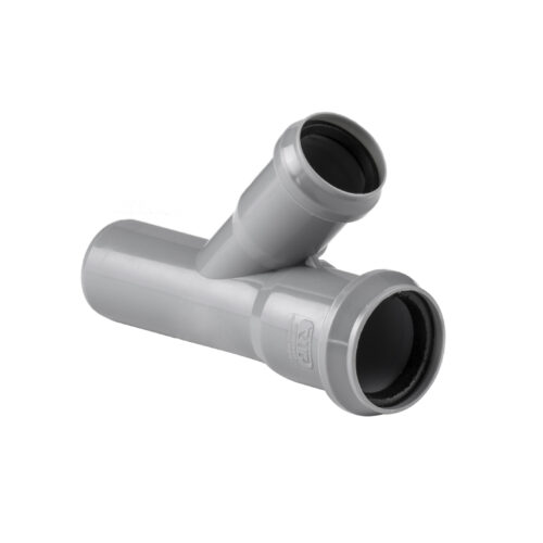 Тройник ВК ПП 50/40х67, серый,G 33465