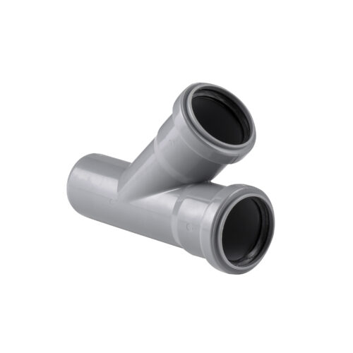 Тройник ВК ПП 50/50х67, серый,S 33466 (60/1)