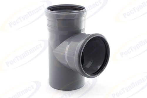 Тройник ВК ПП 125/110х87, серый,S  36303