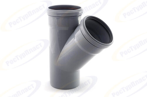 Тройник ВК ПП 125/110х45, серый,S  36302