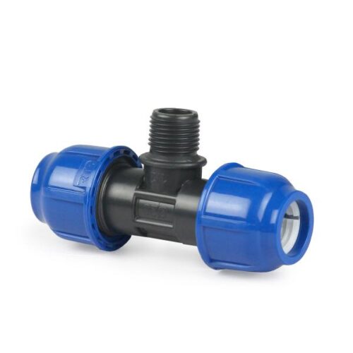 Тройник D 20х1/2"mm*G''с наружной трубной резьбой PN 16, свыше ⌀ 63 - PN 10 11613 (90|1)