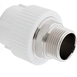 Муфта комбинированная PPR наружная резьба 32х1",белый, под ключ РТП,14631 (40/5)
