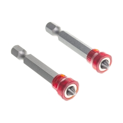 Бита 1/4" Pz2-50мм с магнитной насадкой (2шт/карта)"Quadro Torsion"470250-2