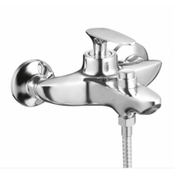 SAT3-A010,см-ль для ванны короткий излив,ø35, покрытие хром, кнопка пер душа на корпусе