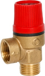 QS-3073N,Предохранительный клапан, латунь,1/2*1/2. 6.0 BAR (уп 100/1)