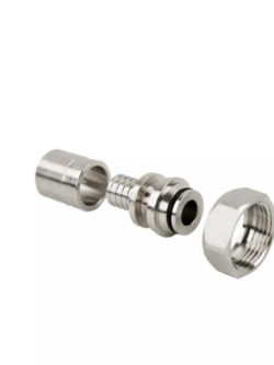 Муфта D16Х2,2х3/4" аксиальная с накидной гайкой под евроконус (в комплекте с гильзой) 37782 ( 250/5)