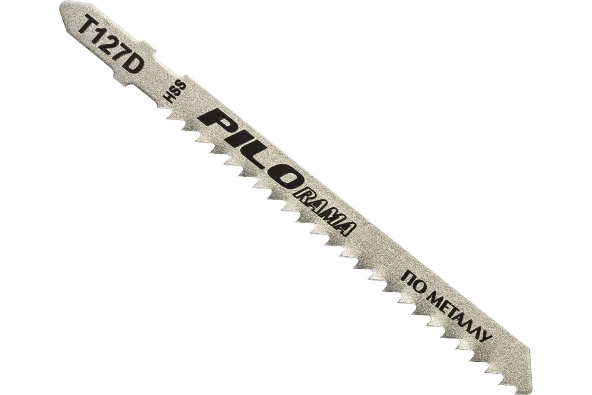 *Пилки для лобзика HSS 100x75 мм 8з/д(цв.мет, мягк сталь, пласт. h=4-20мм) T127D 2шт/карта"Piloram