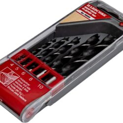 *Набор сверл по дереву спиральных 5 шт (4-5-6-8-10мм) "Hardcore" 160000