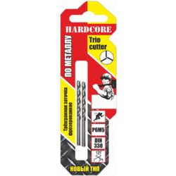 Сверло по металлу 3.2х65мм Р6М5 2шт/уп "Hardcore" Trio Cutter 143032
