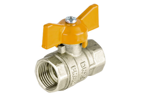 Н411Б,Кран газовый шаровый никелированный бабочка 1/2 вн-вн (стандарт) Н411Б,Кран газовый шаровый никелированный бабочка 1/2 вн-вн (стандарт)