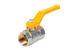 Н412Р,Кран газовый шаровый никелированный ручка 3/4 вн-вн (стандарт)