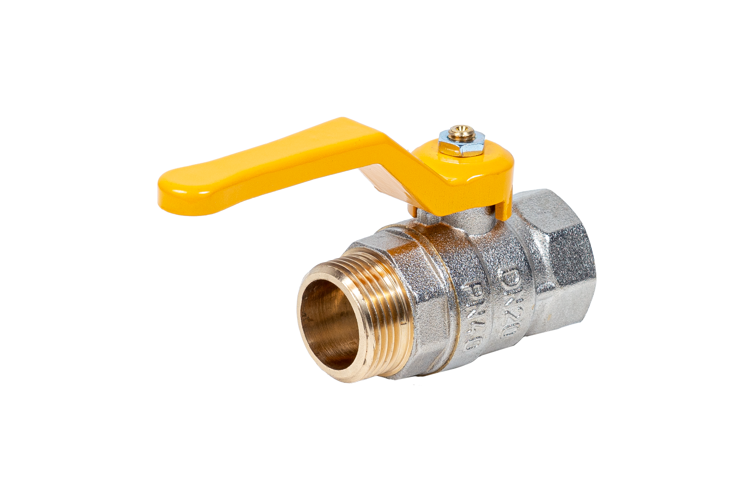 Н421Р,Кран газовый шаровый никелированный ручка 1/2 вн-нар (стандарт)
