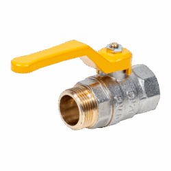 Н422Р,Кран газовый шаровый никелированный ручка 3/4 вн-нар (стандарт)