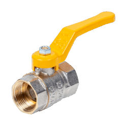 Н411Р,Кран газовый шаровый никелированный ручка 1/2 вн-вн (стандарт)