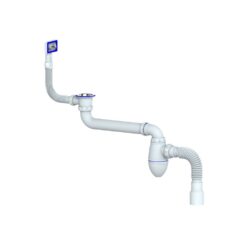 АС22 сифон для тюльпана, ум со смещением прикручивающийся вып 1 1/2" (Ø 40) прямоуг пер (30 шт)