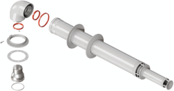 Комплект коаксиальный L=750мм, 60/100 универсальный антилед(хомут,стакан60/50,фланец,2манж