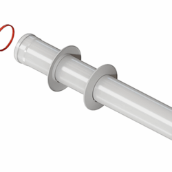 Комплект коаксиальный L=750мм, 60/100 универсальный антилед(хомут,стакан60/50,фланец,2манж