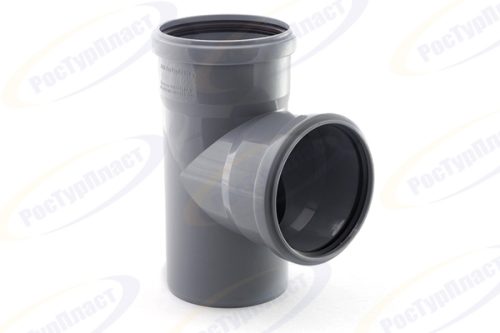 Тройник ВК ПП 125/125х87,серый,РТП 36317 (18/1)