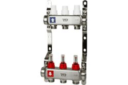 Коллекторная группа с расходомером и кронштейном 1"х3/4"х3 вых 39414 (5/1) RTP