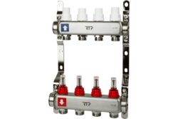 Коллекторная группа с расходомером и кронштейном 1"х3/4"х4 вых 39416 (5/1) RTP