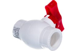 Кран шаровой PPR 20 бабочка красный, белый, РТП 14976 (80/10)