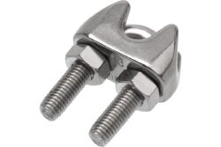 Зажим с двумя гайками А4 4мм (100м)