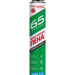 Пена монтажная REALIST PRO Green 65л всесезонная
