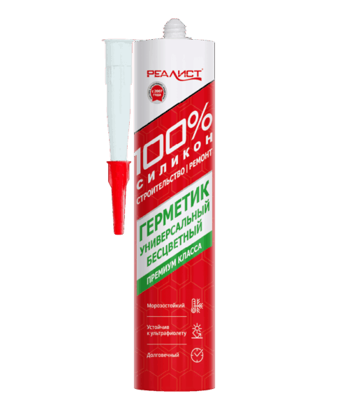 Универсальный силиконовый герметик REALIST PRO 280мл бесцветный