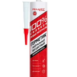 Нейтральный силиконовый герметик REALIST PRO 280мл бесцветный