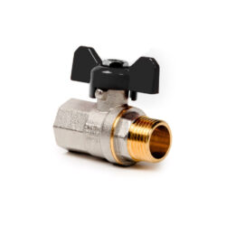 Кран шаровый латунный ручка бабочка Г-Ш 3/4 PN40 (RTP) 27393 (40/10)