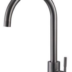 SAP4-A090MG, смеситель для кухни высокий боковой нержавейка,картридж ø35, покрытие матовый графит