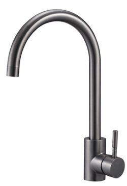 SAP4-A090MG, смеситель для кухни высокий боковой нержавейка,картридж ø35, покрытие матовый графит