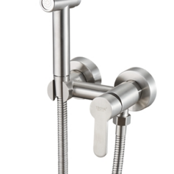 SAP2-A097,см-ль для биде настенный,нерж. cталь SUS 304 (пищевая), с гигеенической лейкой, карт ø 35