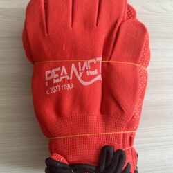 Перчатки нейлоновык с точками, размер 8 (уп 12 шт)