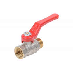 Н123Р,Кран шаровый никелированный ручка 1 вн-нар