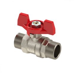 Кран шаровый латунный ручка бабочка Н-Н 1/2 PN25 (RTP) 36170 (80|10)