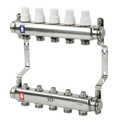 Коллекторная группа без расходомеров и кронштейном 1"х3/4"х5 вых 39459 (10/1) RTP