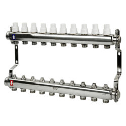 Коллекторная группа без расходомеров с кронштейном 1"х3/4"х10 вых 39465 (6/1) RTP