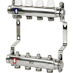 Коллекторная группа без расходомеров с кронштейном 1"х3/4"х4 вых 39458 (12/1) RTP