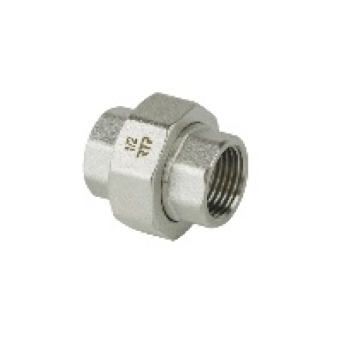 Американка (ВН-ВН) прямая латунная 1/2, никель, RTP 31608 (120/10)