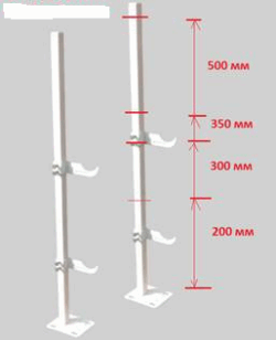 Кронштейн напольный д/алюм/бимет универсальный RAL9016 Вид 1