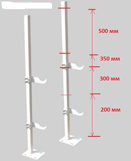 Кронштейн напольный д/алюм/бимет универсальный RAL9016 Вид 1 Кронштейн напольный д/алюм/бимет универсальный RAL9016 Вид 1